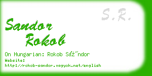 sandor rokob business card